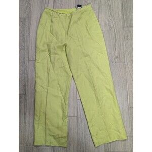 David‎ N. Linen Blend Green Pants Women Size 10